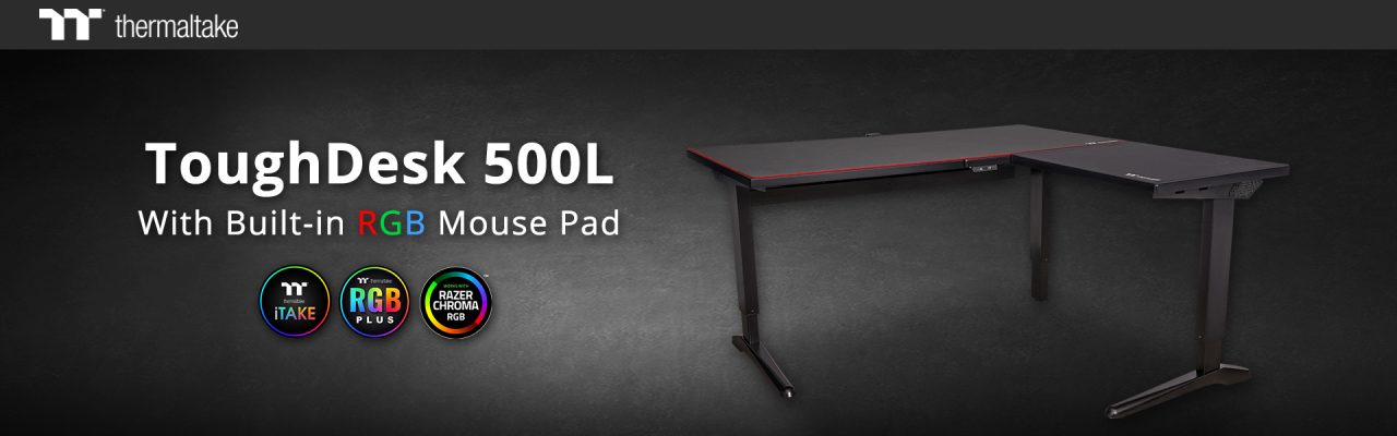 Thermaltake Introduces The ToughDesk 500L RGB Battlestation Gaming Desk ...