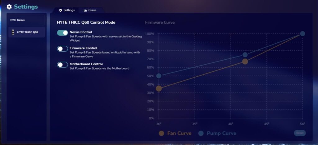 HYTE THICC Q60 Nexus Software 11