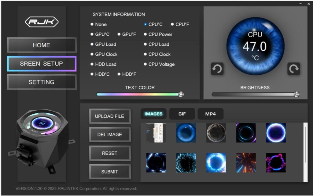 Raijintek Cyclops 360 Software 2