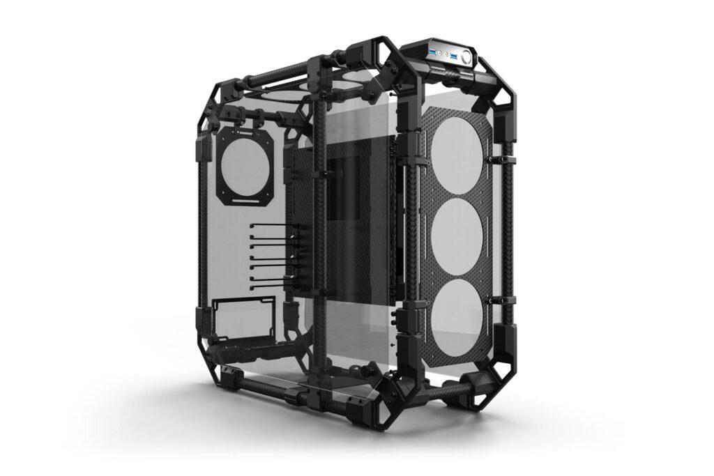 1025565 Alphacool Apex Skeleton Carbon Case 1