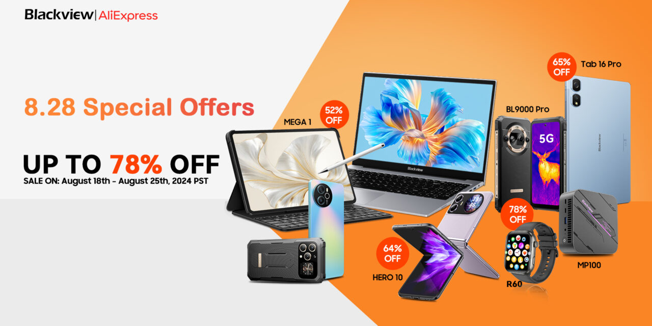 Blackview’s 8.28 Festival on AliExpress: Enjoy Discounts of Up to 78%!