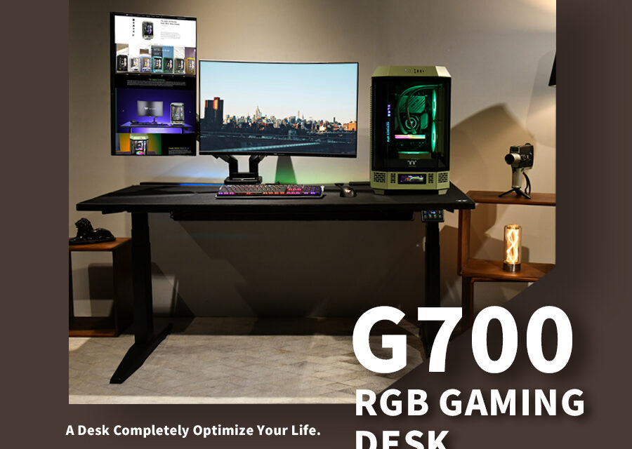 Thermaltake Unveils the G700 RGB Gaming Desk in Black and Snow Editions