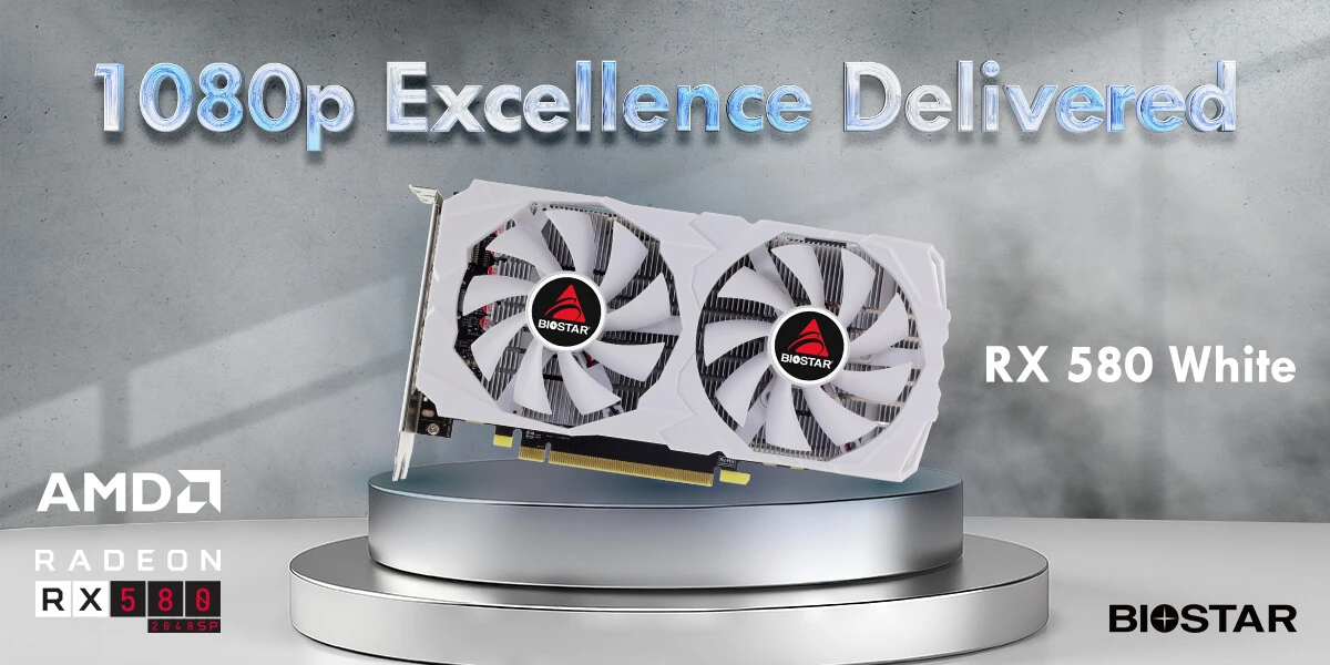 Biostar Launches Radeon RX 580 White Edition Graphics Card: A Stylish Upgrade for Casual Gamers