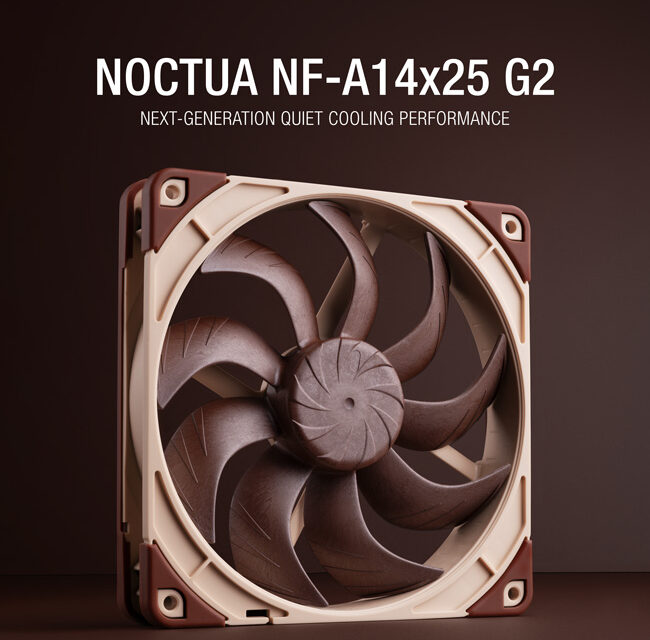 Noctua introduces NF-A14x25 G2 next-gen 140mm fans