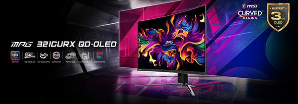 Immersive Gaming Redefined: MSI’s First Curved 32-inch 240Hz QD-OLED Gaming Monitor – MPG 321CURX QD-OLED