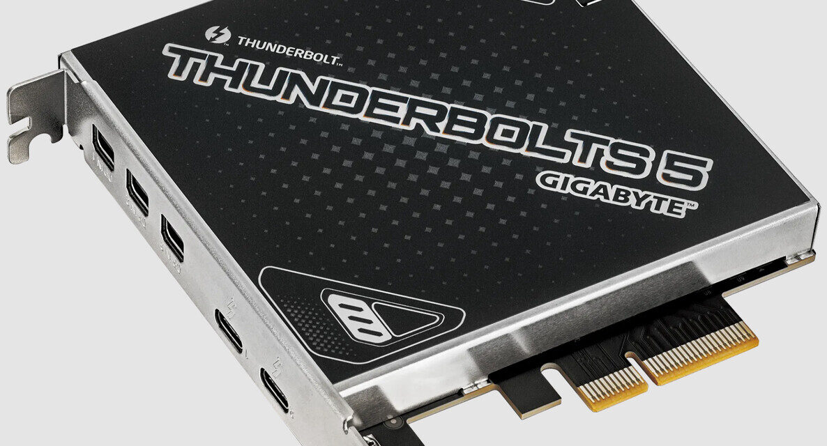 Gigabyte Releases Thunderbolt 5 Add-in Card with PCIe 4.0 Interface