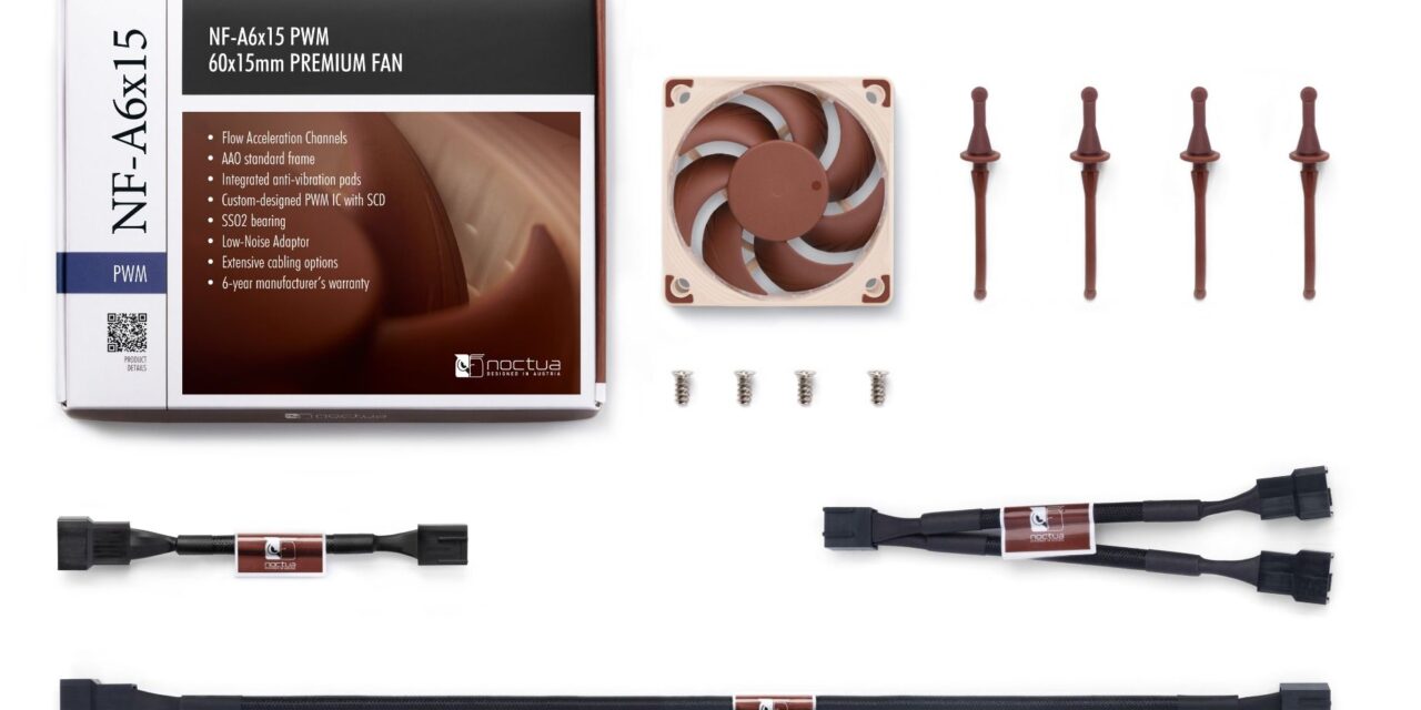 Noctua presents NF-A6x15 60mm fans and NA-SC1 Sx2 splitter cable set