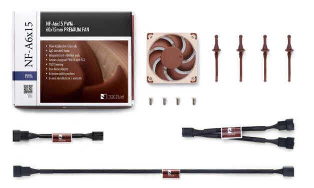 Noctua presents NF-A6x15 60mm fans and NA-SC1 Sx2 splitter cable set