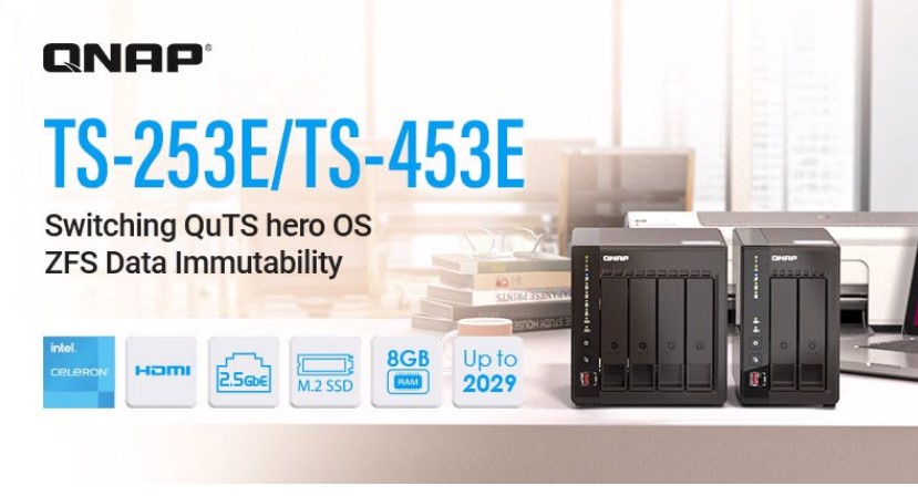 QNAP Adds Support for the QuTS hero Operating System to TS-253E and TS-453E NAS