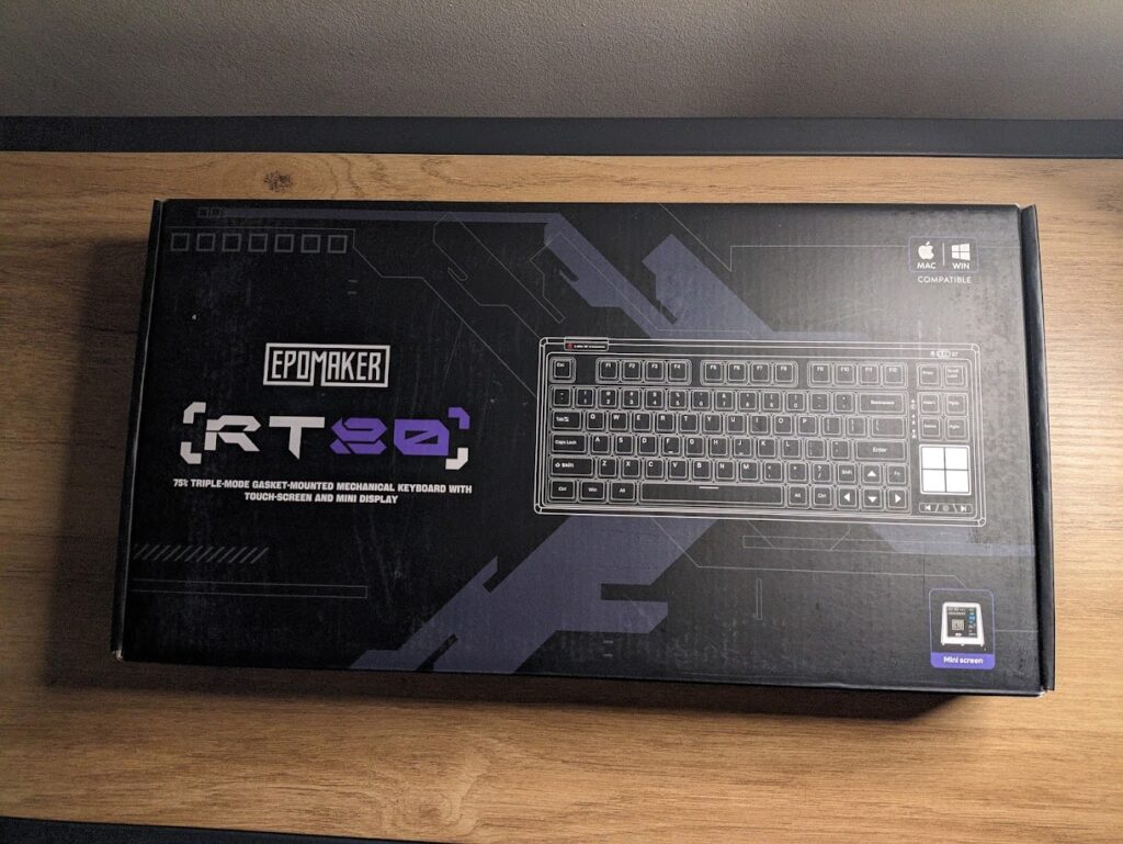 A picture of the RT80 Keyboard still in it's packaging