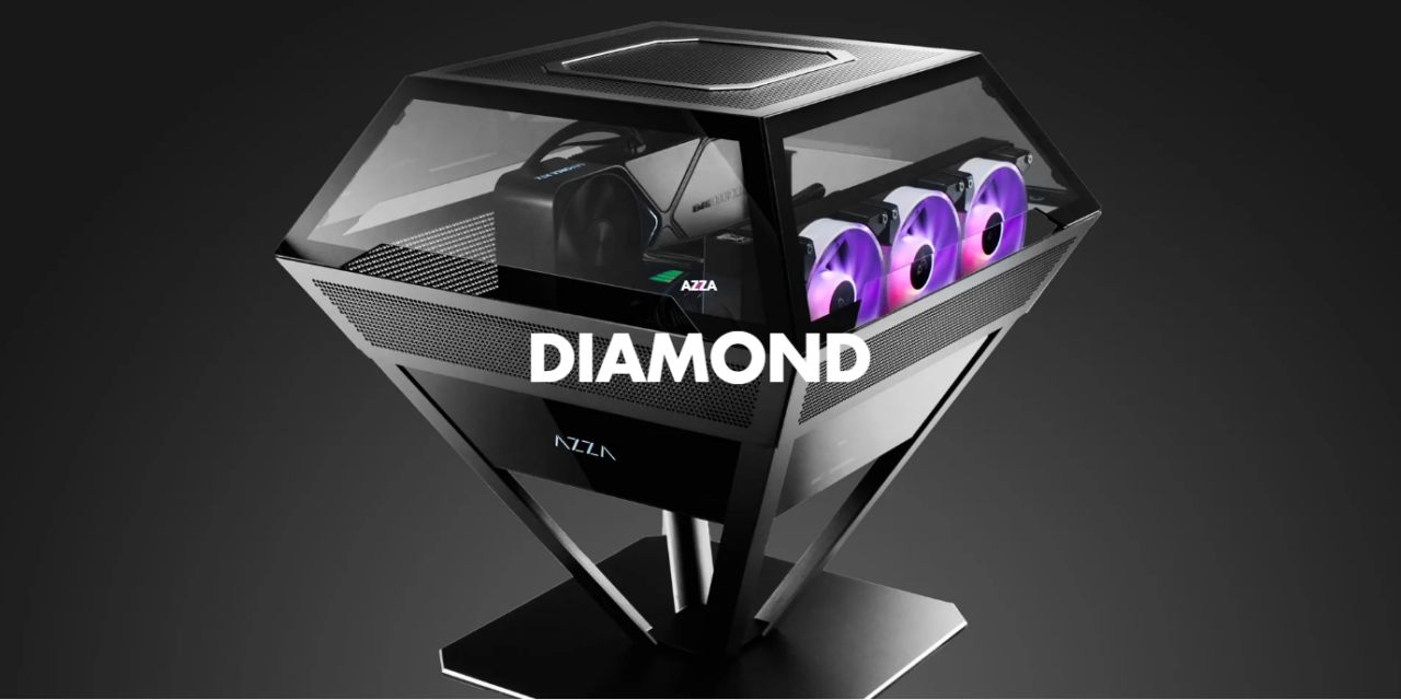 AZZA Unveils Stunning Diamond-Shaped PC Case