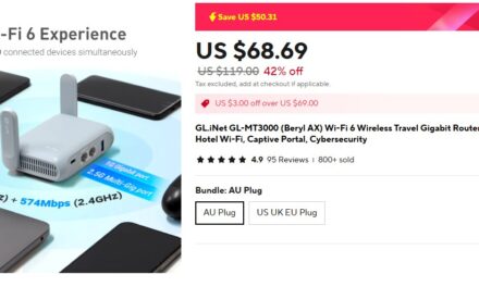 GL.iNet GL-MT3000 (Beryl AX) Wi-Fi 6 Wireless Travel Gigabit Router Deal – AliExpress