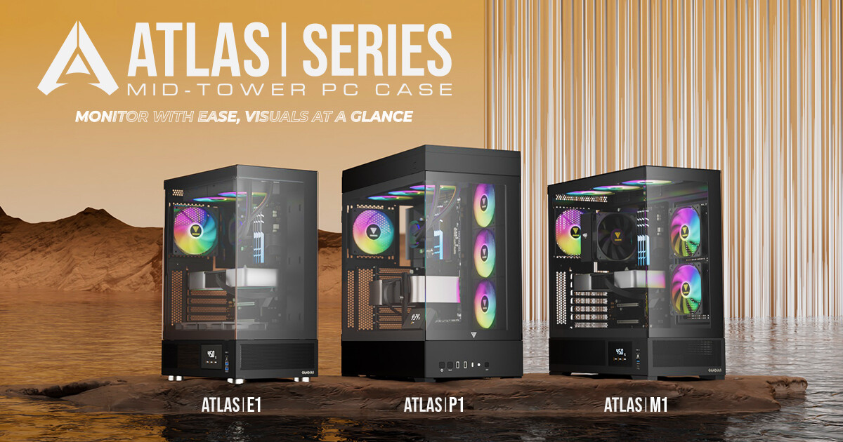 GAMDIAS Unveils New ATLAS 1st Series PC Cases for Gamers