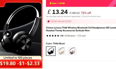 Lenovo Th66 Wireless Bluetooth 5.4 Headphones Deal – AliExpress