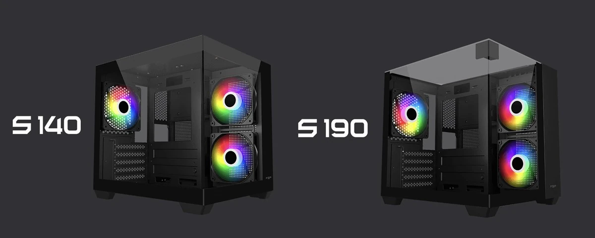 FSP Launches New M-ATX Cases S140 and S190 with Panoramic Design