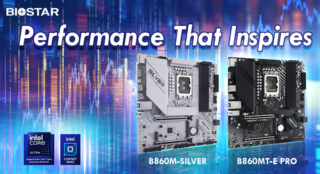 BIOSTAR Introduces B860M-Silver and B860MT-E Pro Motherboards