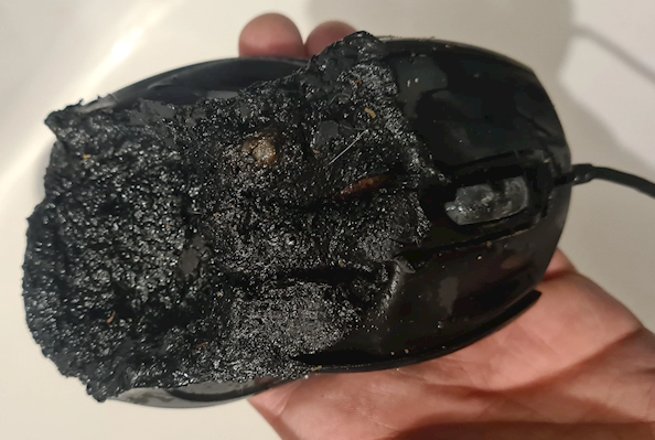 Gigabyte mouse caught fire