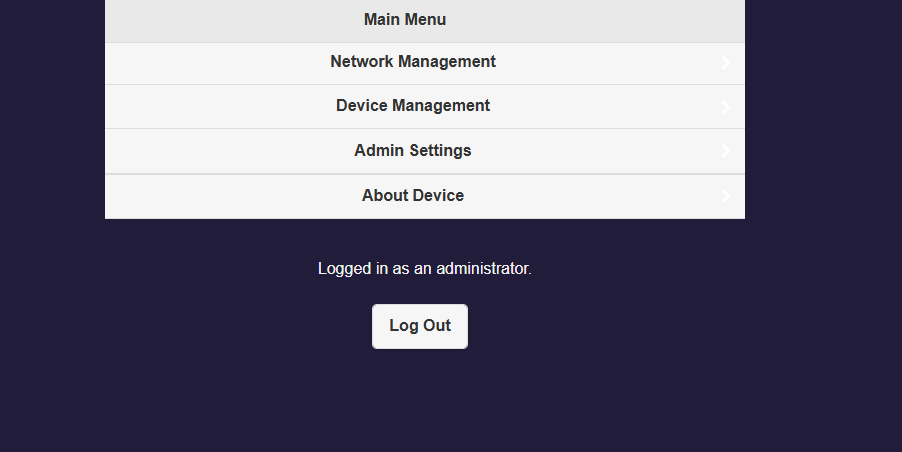 HDMI Extender Menu