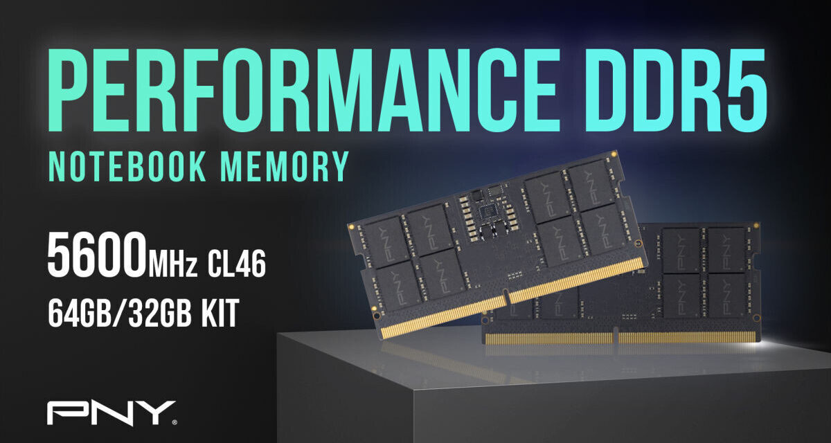 PNY Introduces DDR5 Memory Kits for Laptops