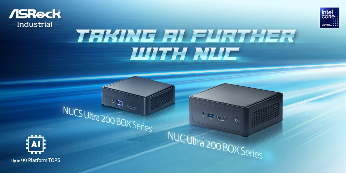 ASRock Industrial Launches Compact NUC(S) Ultra 200 BOX Series with Intel Core Ultra 200H Processors