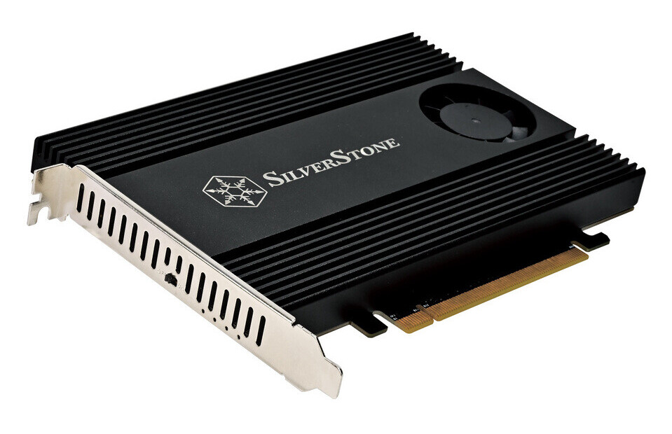 SilverStone Launches ECM40 4-Bay M.2 NVMe SSD Adapter Card With Active Cooling