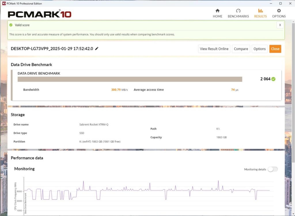 MSI MEG Z890 Unify X PCMARK10 Data Drive Benchmark Thunderbolt